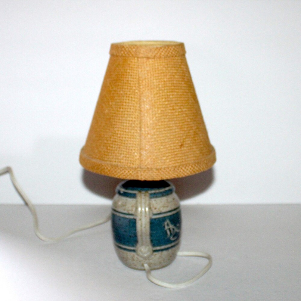 Rusterholtz The Lord Is My Light pottery lamp decor white blue country farmhouse - Picture 5 of 12